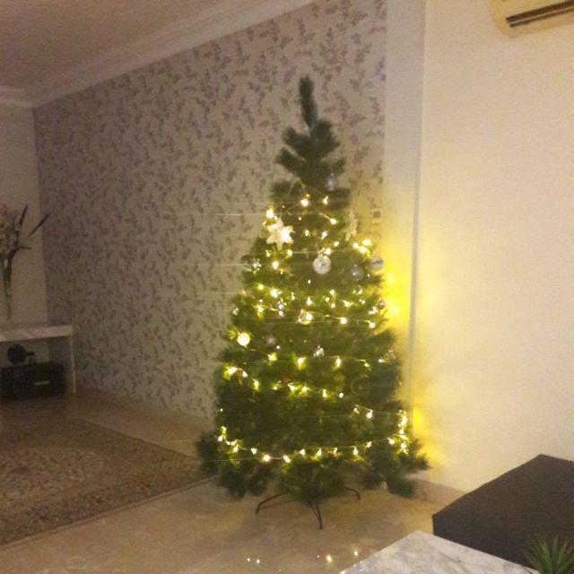 Pohon Natal Premium Murah 2 Meter 7 Feet Pine Christmas Tree Jarum Polos Salju Gold Emas