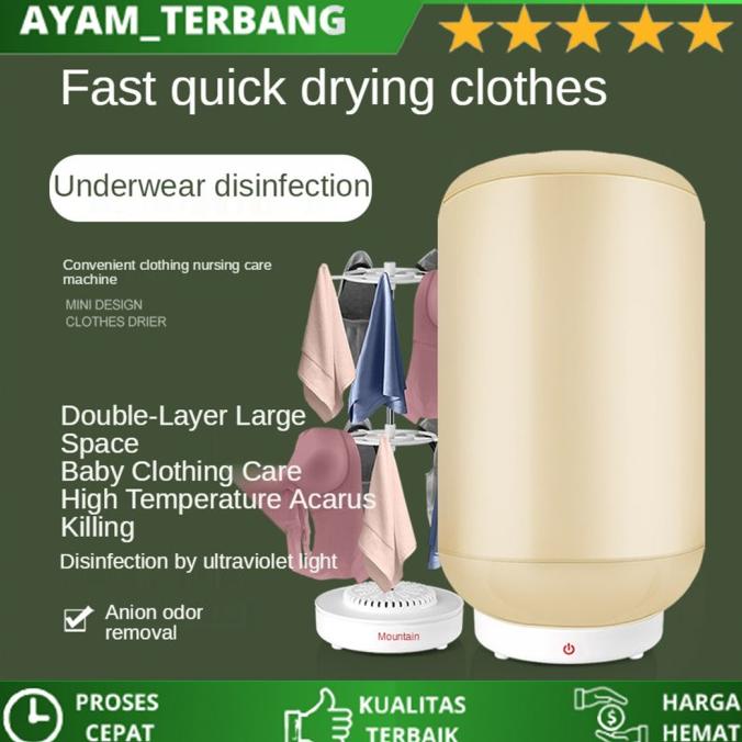 pengering pakaian portable mini alat pengering baju pakaian dalam