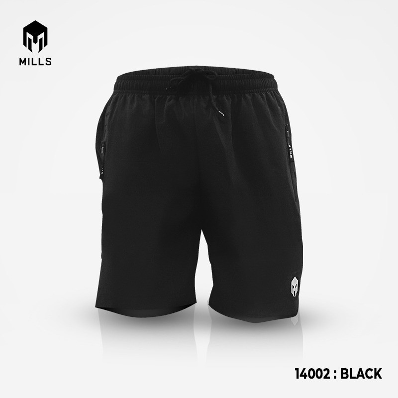 MILLS Celana Olahraga Short Pants Liquid 14002 Black Original