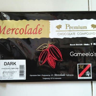 

Mercolade dark premium 1 kg dark / dcc dark cooking chocolate coklat cokelat