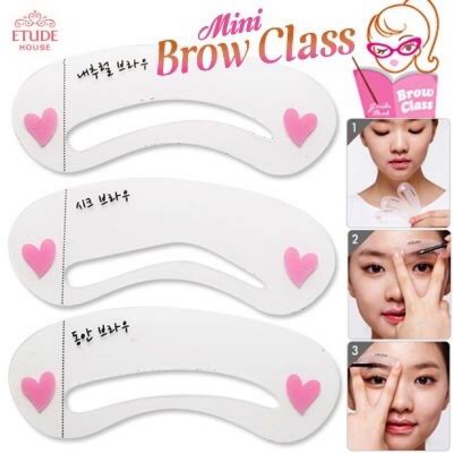 `ღ´ PHINKL `ღ´ Etude house mini brow class per set isi 3 bentuk alis sesuai wajah korea beauty tools alat unik