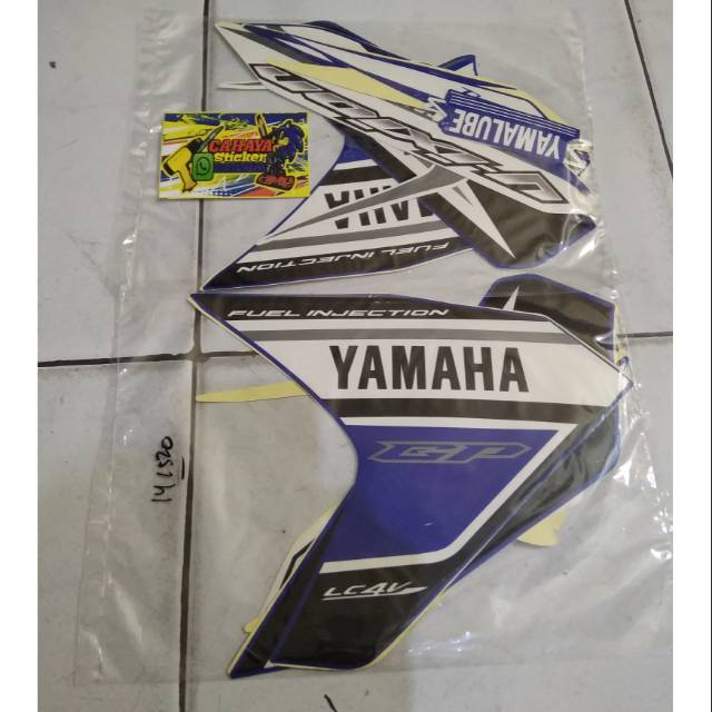 Striping Motor Standar Yamaha New Vixion Lightning GP Tahun 2014 Warna Biru