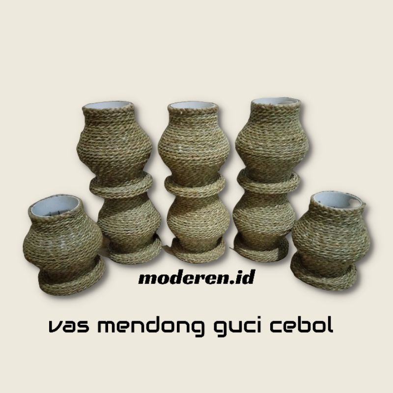 Vas mendong guci / pot bunga kering / hiasan meja