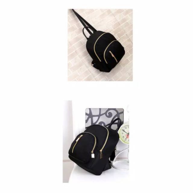 TAS RANSEL/TAS BACKPACK FASHION/TAS WANITA/TAS PUNGGUNG HITAM