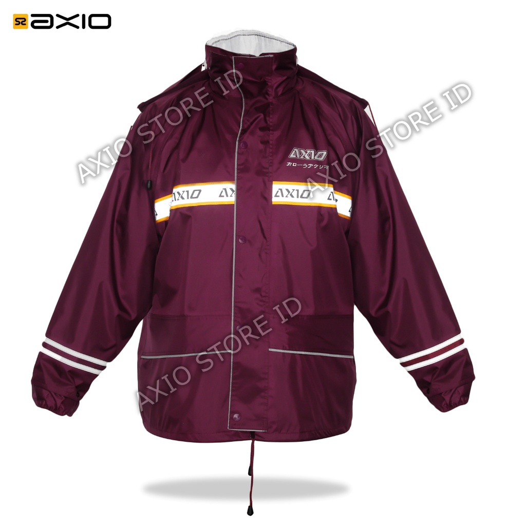 Jas Hujan Jumbo Axio XXXL Merah Maroon Original