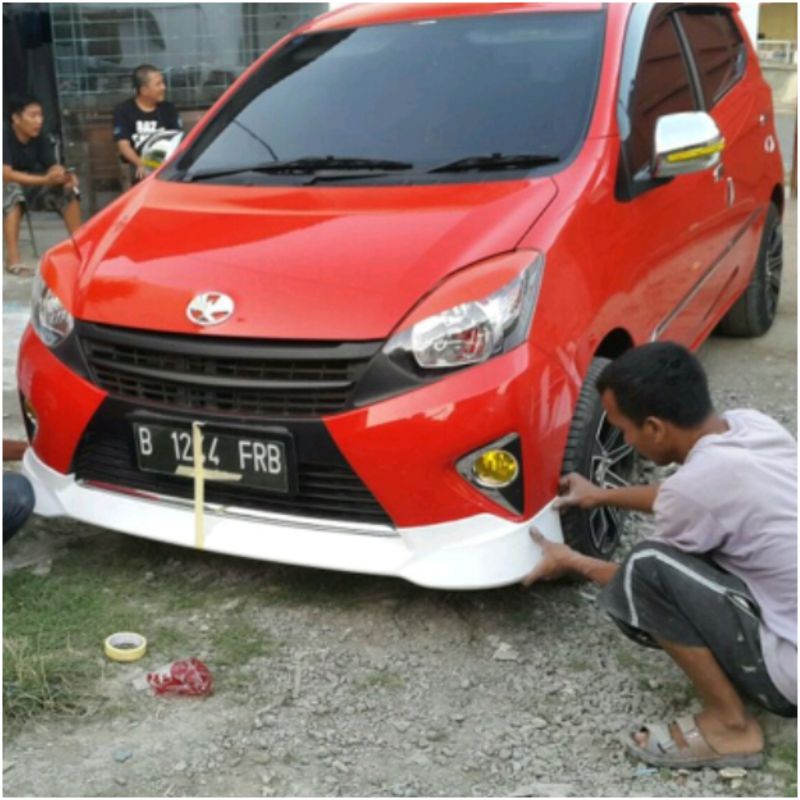 Bodykit depan agya TRD 2013 2014 2015 2016 Fiber | Zaitun Variasi