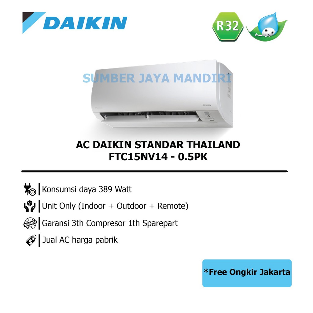 Ac Daikin Standar Thailand Ftc15nv14 0 5 Pk Indonesia