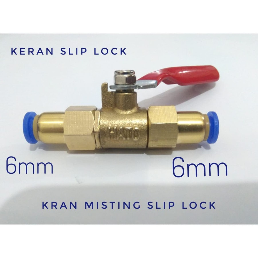 stop Kran Misting konektor slip lock selang 6mm
