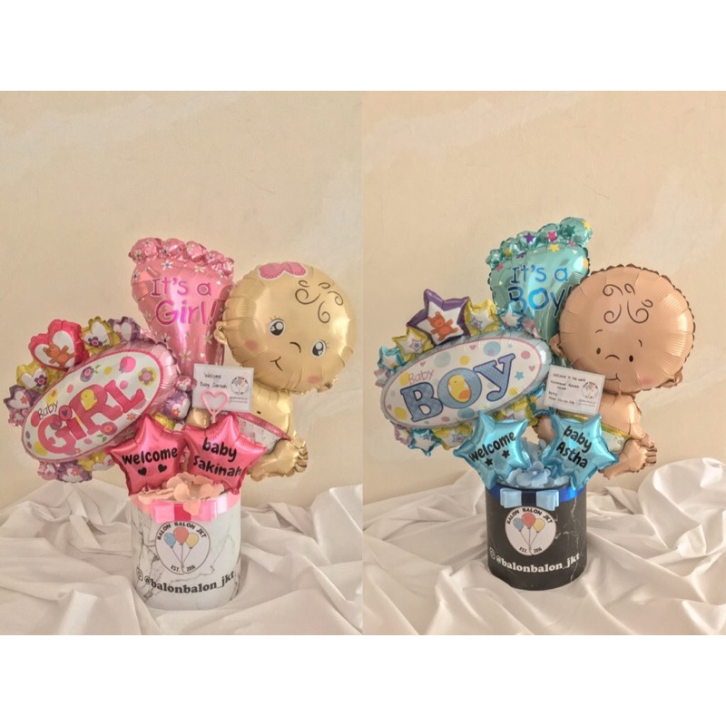 

balonbalonjkt - Bloom box baby / hadiah bayi / baby gift / kado bayi / buket bayi