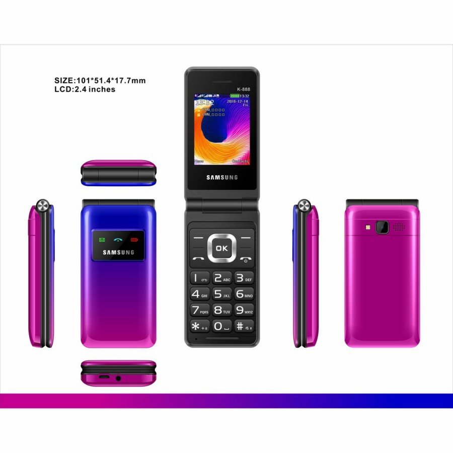 Handphone Samsung K888 Lipat Dual Sim Hp JADUL Samsung K 888 Flip Kamera BAHASA INDONESIA-2