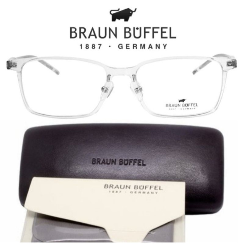 Kacamata Frame Pria Dan Wanita Original Braun Buffel 29216 Col.225 - Transparant