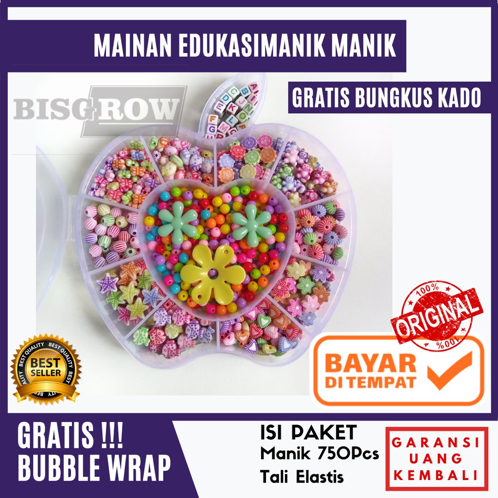 Manikmanik Meronce Manik Mainan Anak Perempuan Kado Anak Perempuan