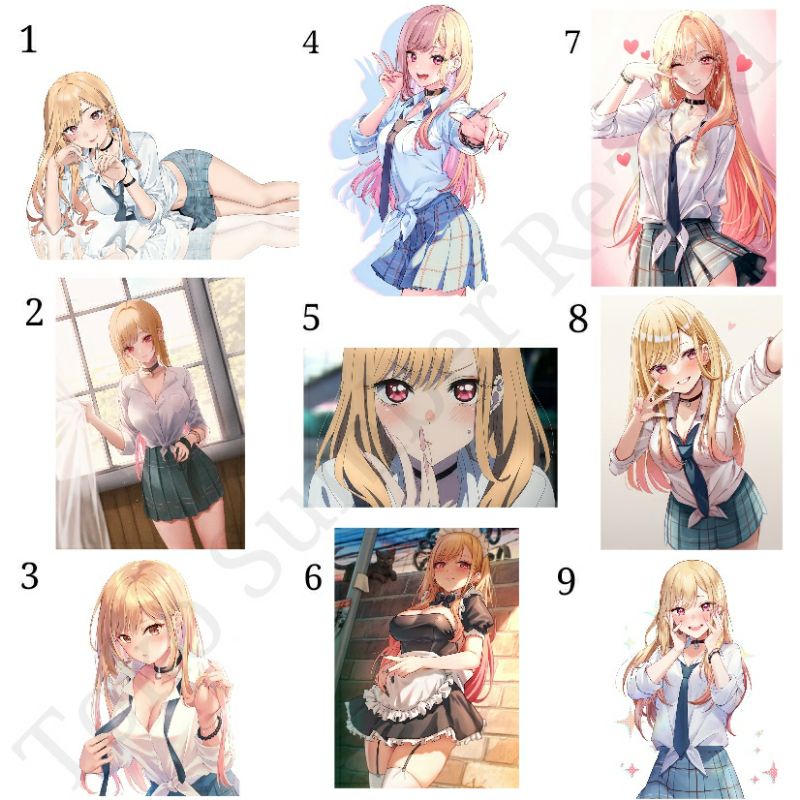Poster Sono Bisque Doll Paper My Dress Up Sexy Kitagawa Marin Maid Dinding Figure Cewek Seksi