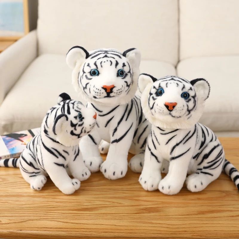 Lifelike Cute Cartoon Tiger Plush Toy Stuffed Cuddle Dolls Kids Playing Gift