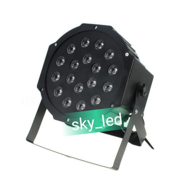 lampu sorot panggung disco 18led/ada sensor suara/lampu panggung rgb 18w/par light/ada sensor suara