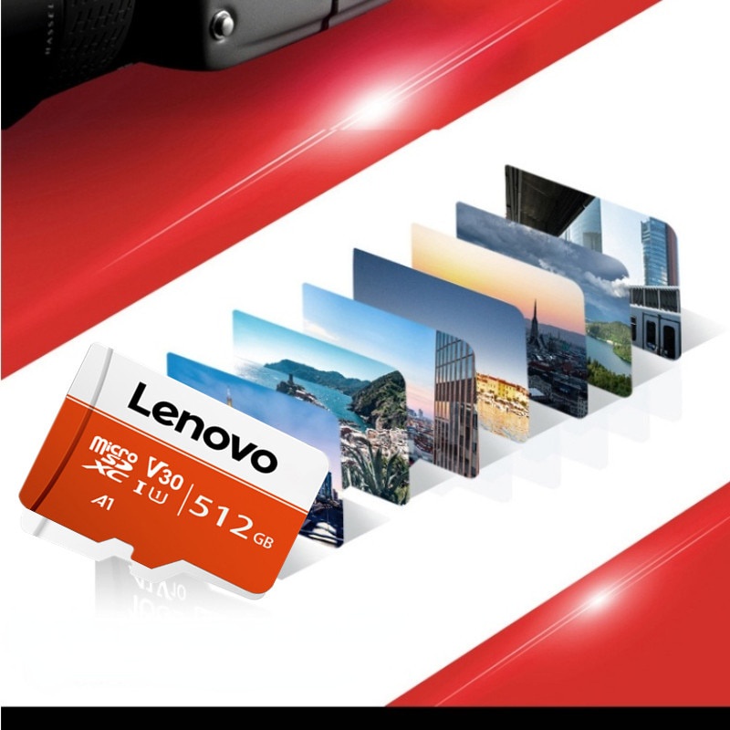 Lenovo 512GB Kartu Memori Micro SD TF Mini Flash Kecepatan Tinggi 256GB