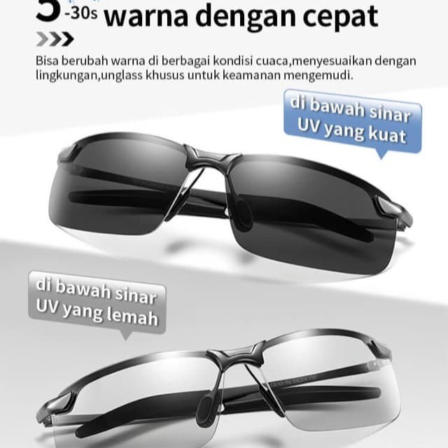 BAROKAH GAMIS FLEX FOCUS OPTICS Kacamata anti silau sinar matahari uv sunglasses