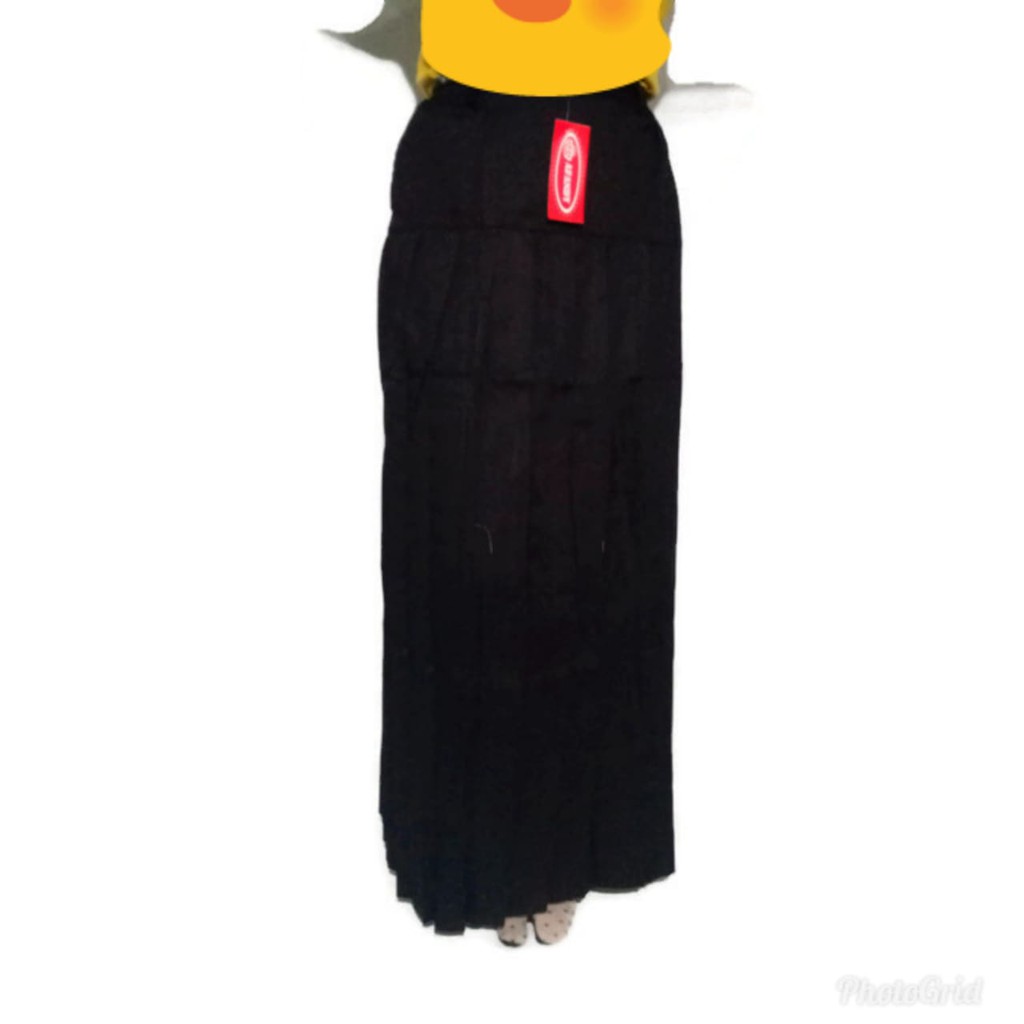 rok panjang hitam - bawahan hitam - rok hitam seragam sekolah