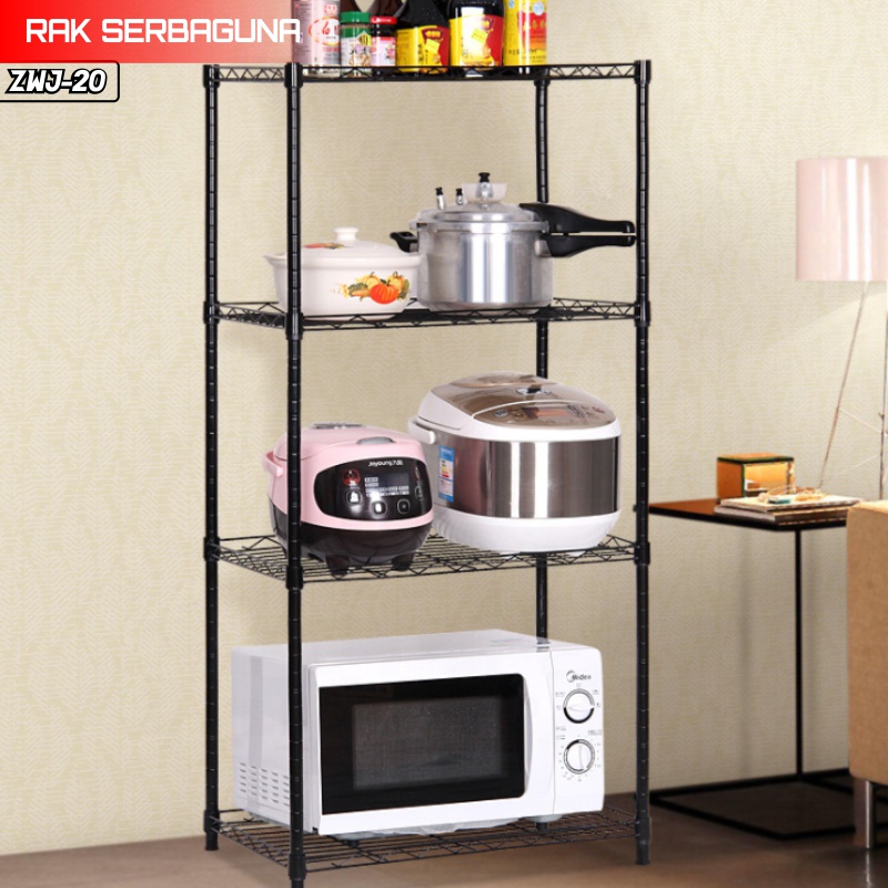 Rak Penyimpanan Susun Besi Rack Dapur Microwave Kamar Mandi Rak Buku Serbaguna ZWJ Kr88