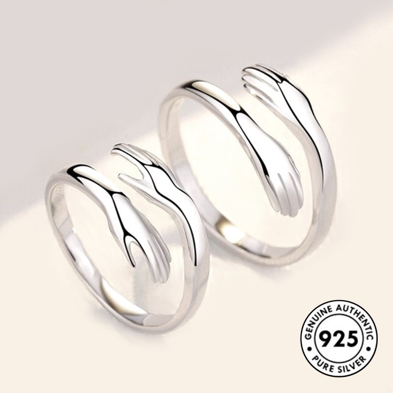 Cincin Pasangan Sterling Silver 925 Untuk Pria / Wanita