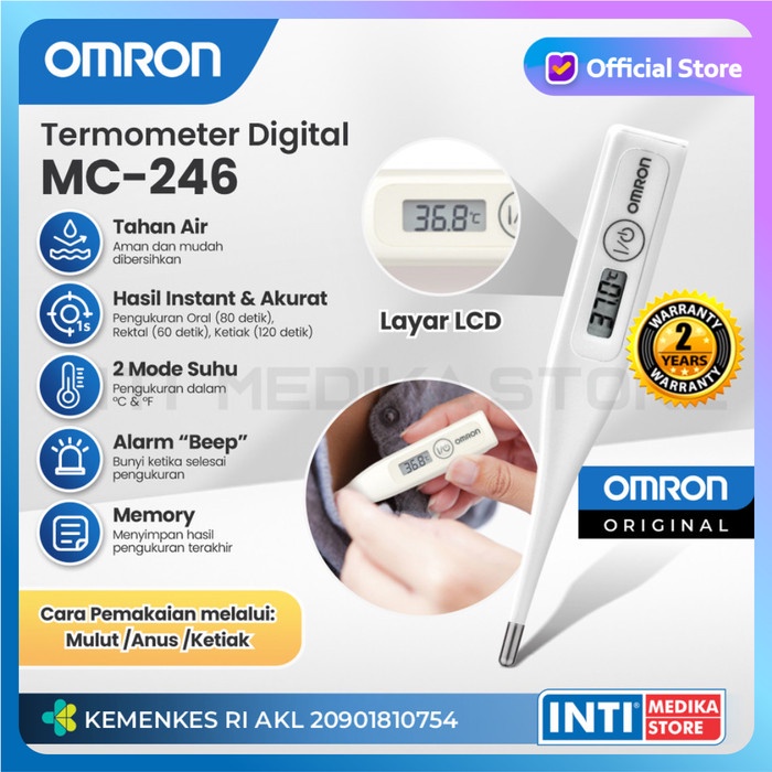 OMRON - Termometer Digital MC 246 Termometer Omron Thermometer