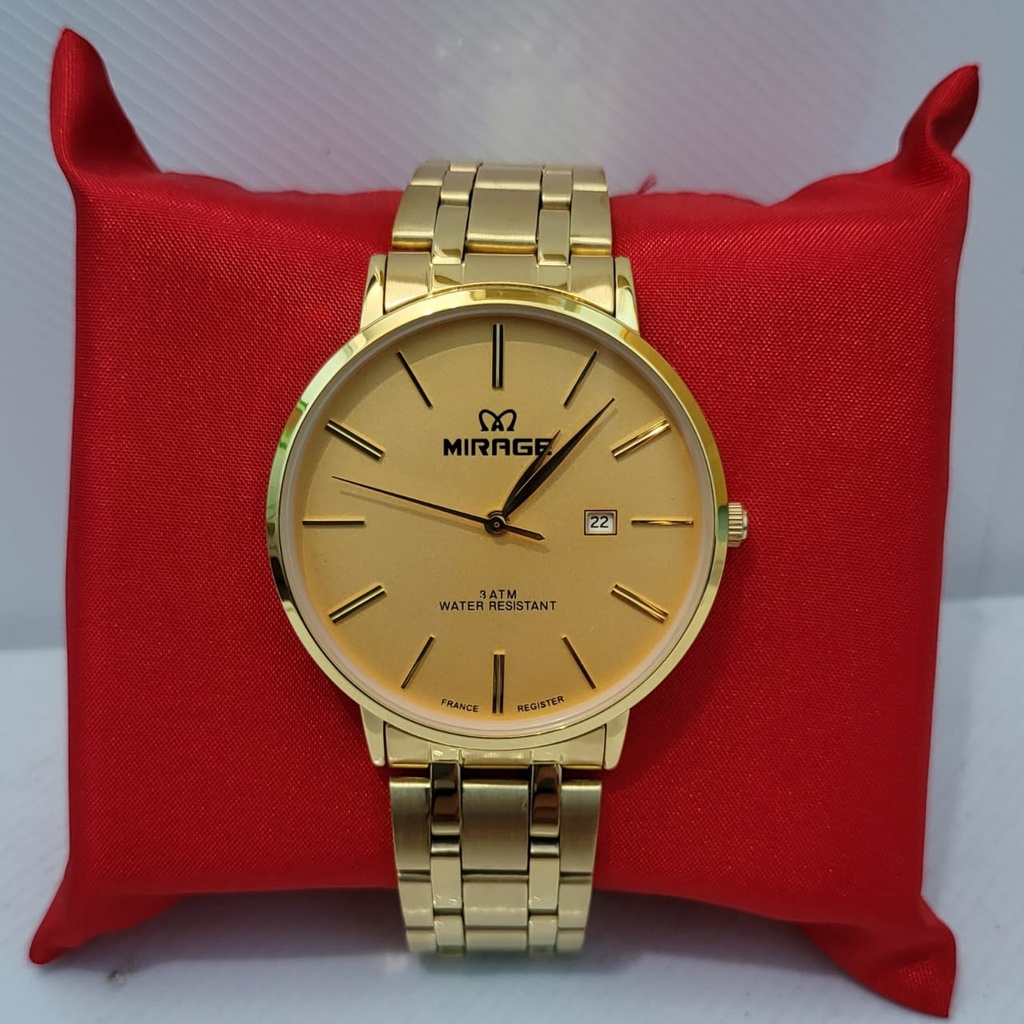 Jam Tangan Pria Mirage 8734 Kuning Original