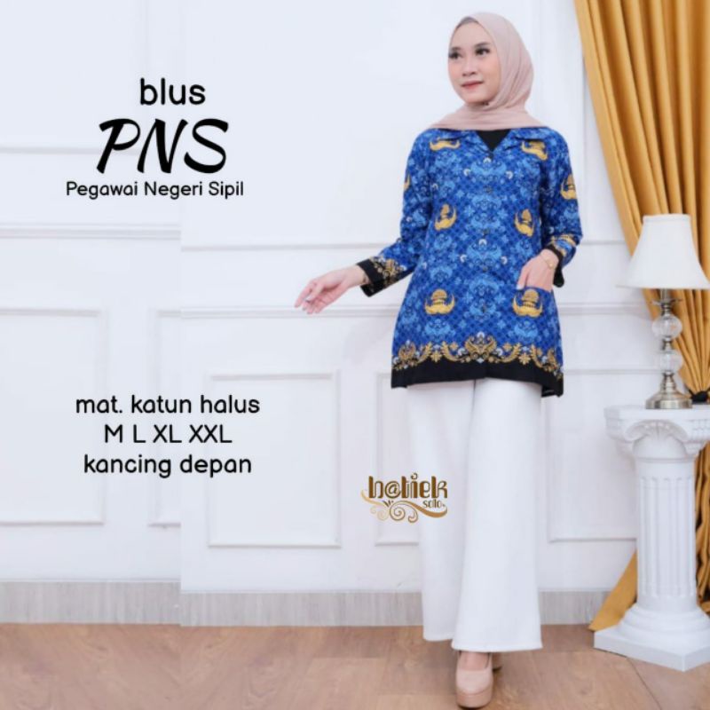 Kemeja Batik KORPRI Wanita / Seragam Batik KORPRI Wanita Bahan katun C 40's / Batik KORPRI 2022 / Fu