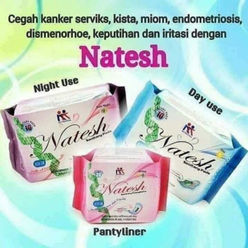Set Pembalut herbal Natesh , Panty,day & night