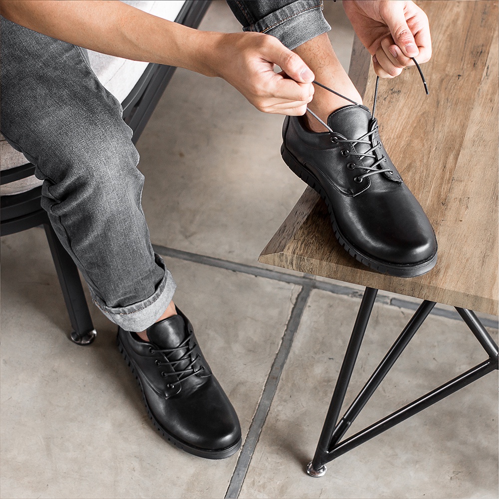 CLOVIS BLACK |ManNeedMe x NAZ| Sepatu Pantofel Pria Formal / Kantor Shoes ORIGINAL