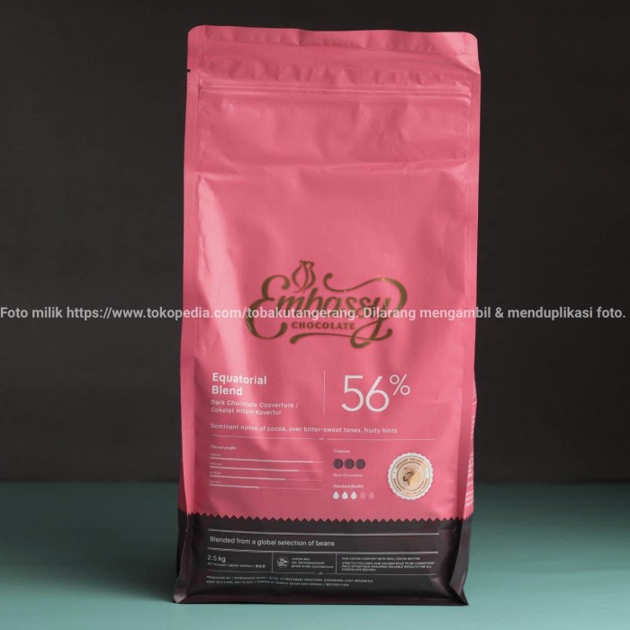 

Embassy Chocolate - Equatorial Blend 56 1kg Dark Couverture Tulip