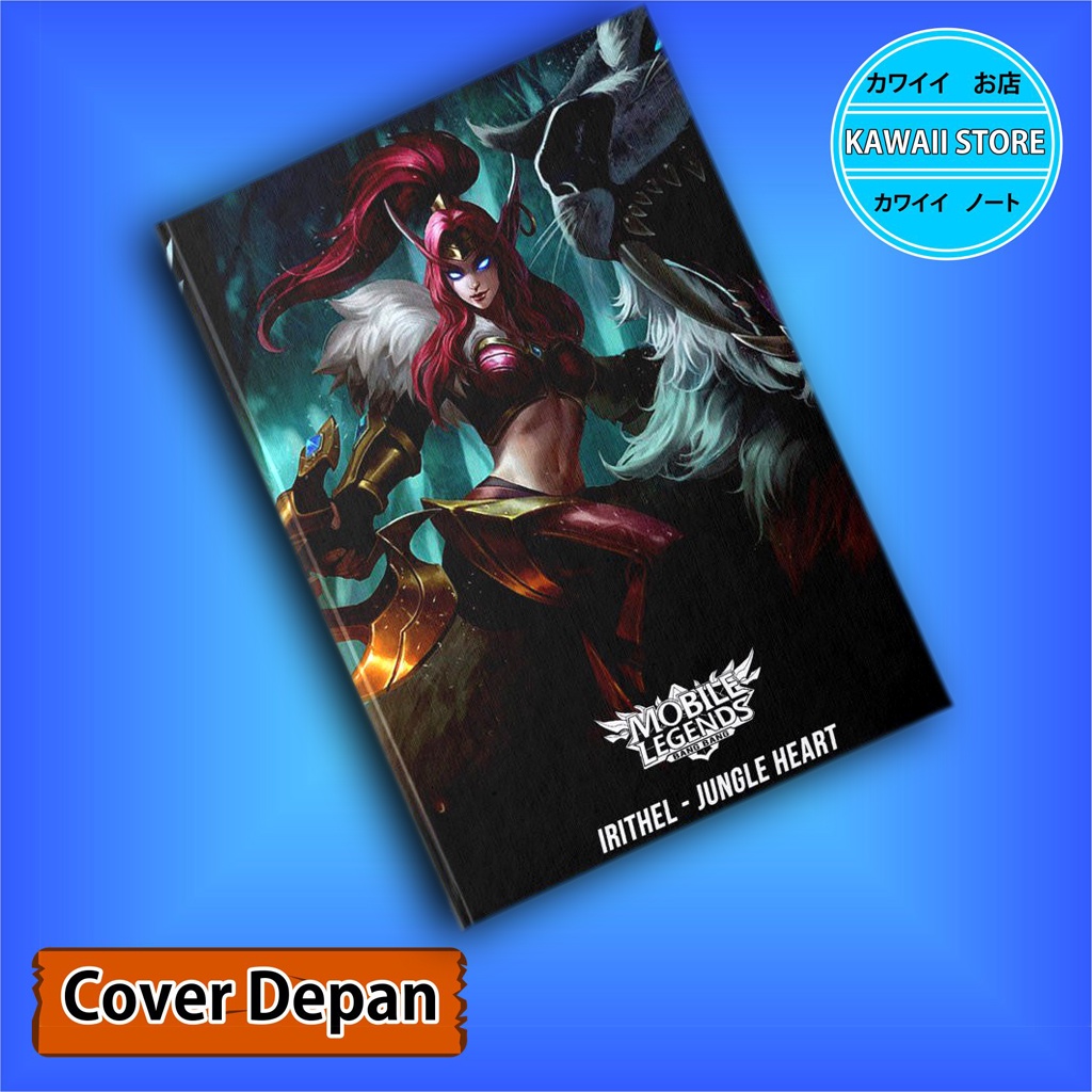 

Notebook / Pocket book Hard Cover Game MLBB IRITHEL-JUNGEL HEART uk A5 & A6 / Notes Book