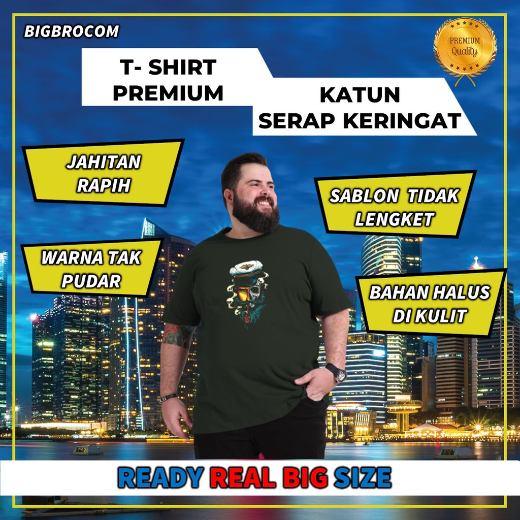 T shirt Oversize Pria Wanita Baju Kaos Oversize Kaos Big Size Pria Distro Lengan Pendek XXXL B2087