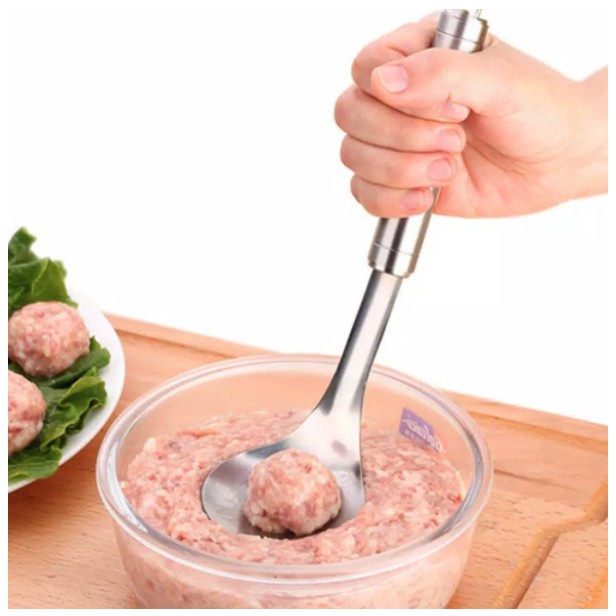 Sendok Pembuat Bakso Stainless Steel / Bakso / Meat Mold Hand Press Meatball