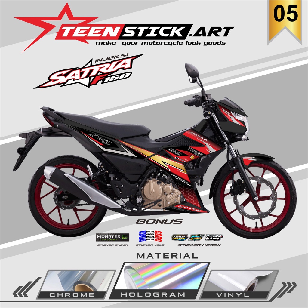 STRIPING SATRIA- STRIPING HOLOGRAN SUZUKI SATRIA FU INJEKSI 2016 RACING