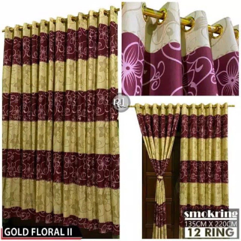 NEW MOTIF GORDEN SMOKRING GORDEN JENDELA GORDEN PINTU MOTIF NEW GOLD FLORAL