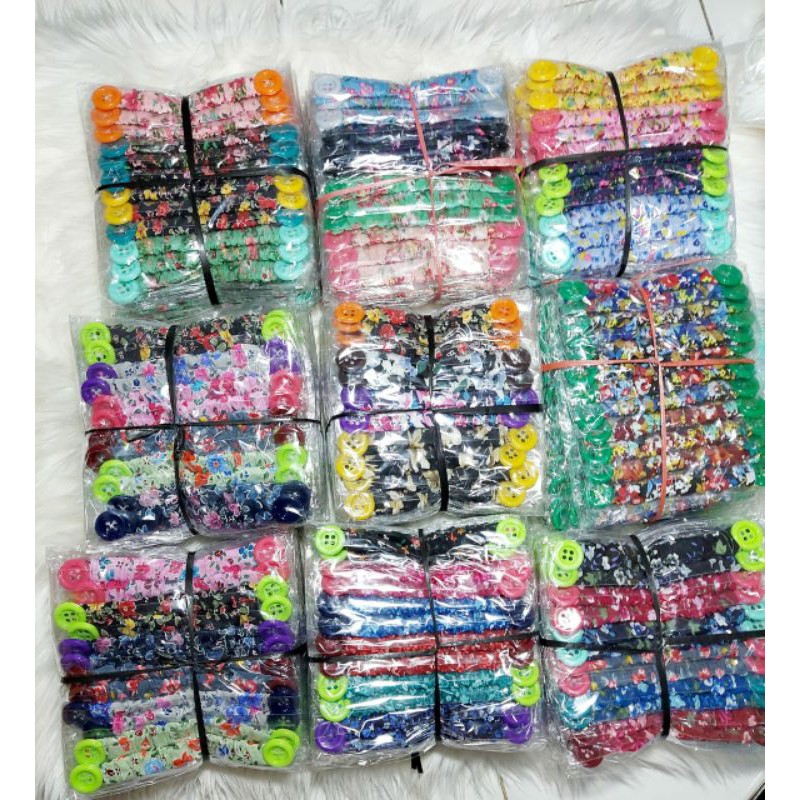 KONEKTOR MASKER /KONEKTOR HIJAB MOTIF RANDOM PERLUSIN (12PCS)