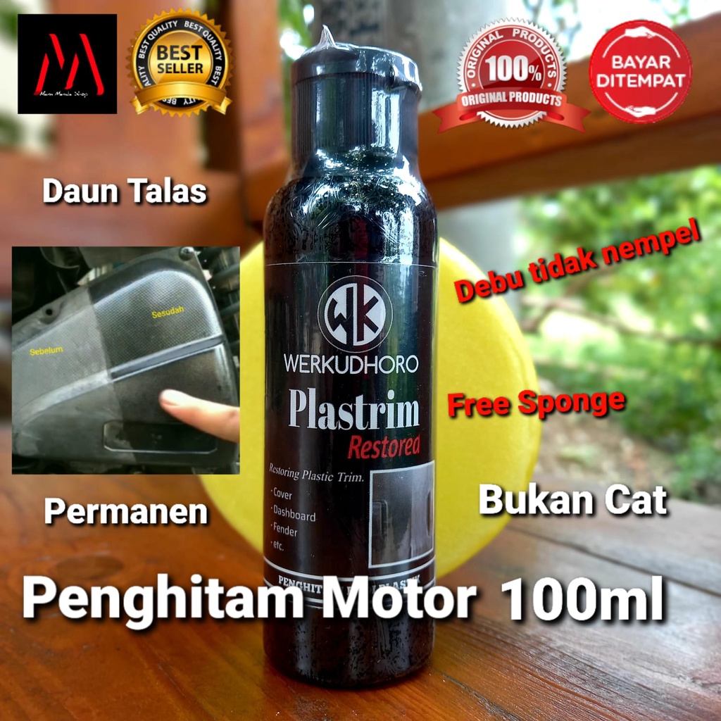 Penghitam Body Motor Permanen 100ml /Dasboard/Deck/Cover/Spakbor/Plastik Trim/Body Kasar/Plastrim Restored