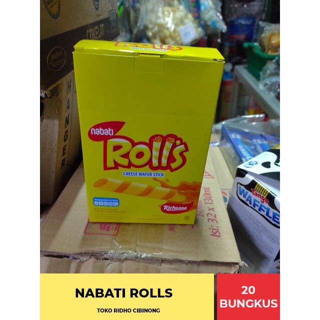 

NABATI ROLLS 150 GRAM ISI 20 BUNGKUS PER BOX