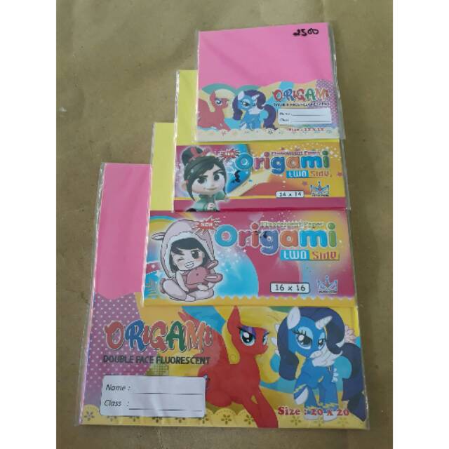 

Kertas lipat/origami two side/bolak balik (Isi 20 lembar)