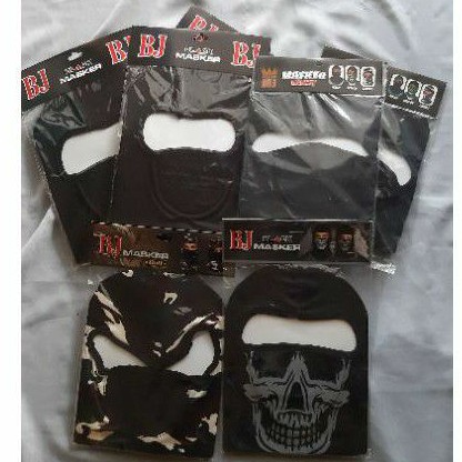 Masker Ninja Full Face Warna Hitam/Masker Full Face Loreng (Armi)/Masker Full Face Tengkorak