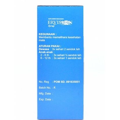 ERVISION SYRUP 60 ML - VITAMIN MATA