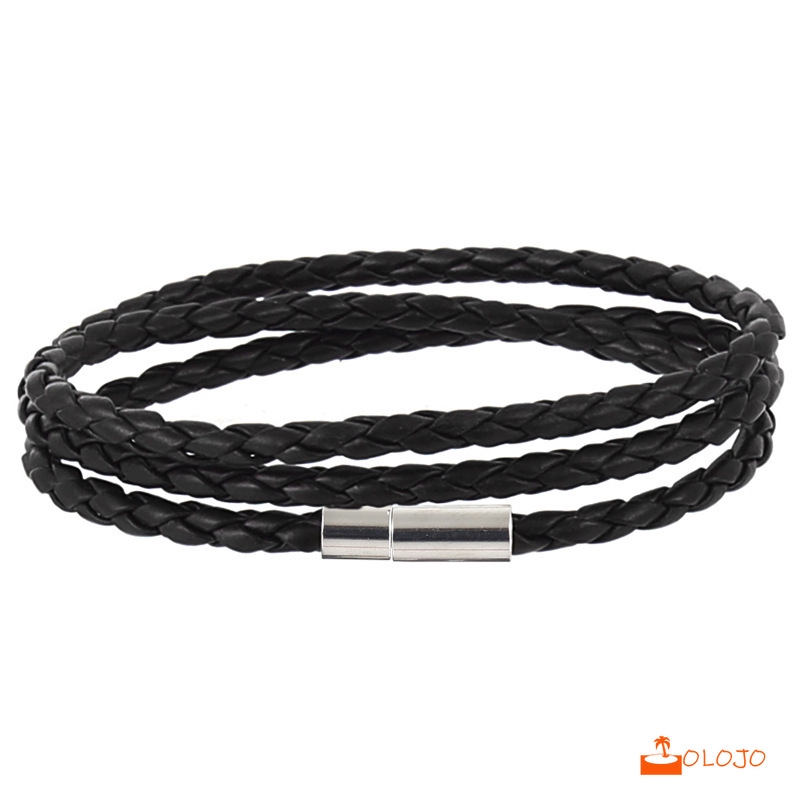 OLOJO  Gelang Korea Multi-layer Jalinan Twist Bracelet Tali Kulit Gelang