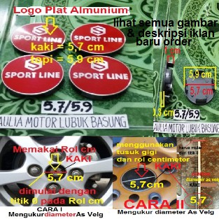 4pcs wheel dop center as velg racing datar sport line merah logo plat kaki 5.7 cm avanza xenia dll