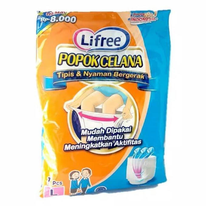 Lifree Popok Celana tipis ukuran L isi 1(Popok orang Dewasa / lansia)
