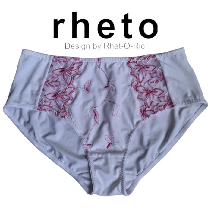 Panty RHETO White Front Flower Pink