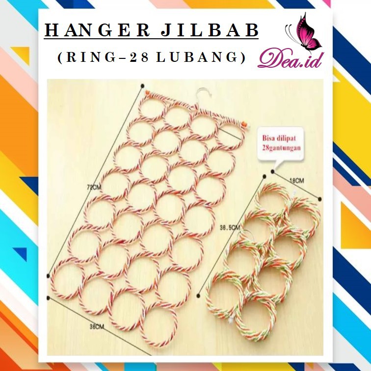 [DEASHOP] [Decoration] Ring jilbab gantung rak jilbab gantung ring rak jilbab ring 28 lubang