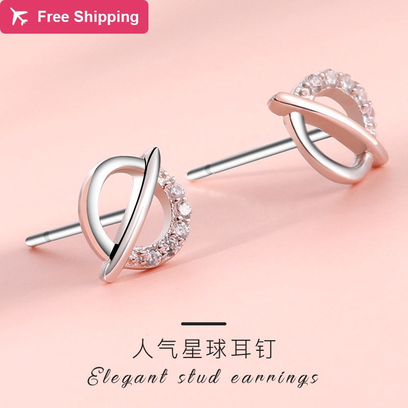 Anting Dan Kalung Untuk Wanita Silver 925 Minimalism Earrings Minority Frigid COD