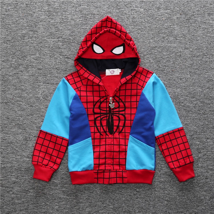 1-8Tahun Jaket Anak Karakter Spiderman Batman Ironman CaptainAmerica Import