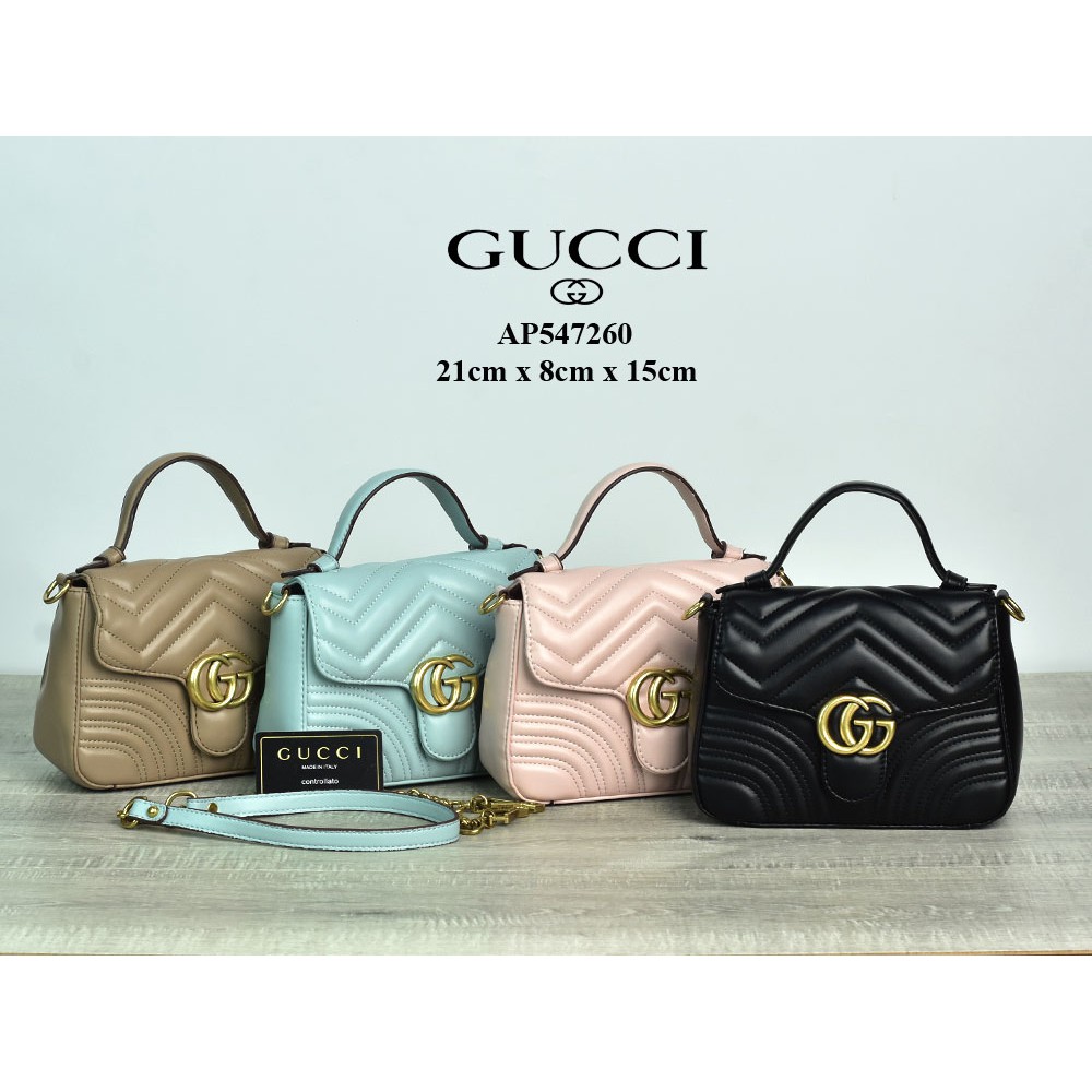 Tas G*cci GG Marmont Top Handle Mini Semi Premium AP547260