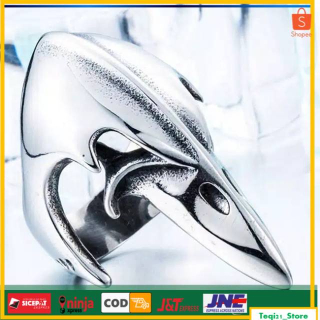 CINCIN PARUH BURUNG ELANG STAINLES| RINGSKULL HEWAN TQR-